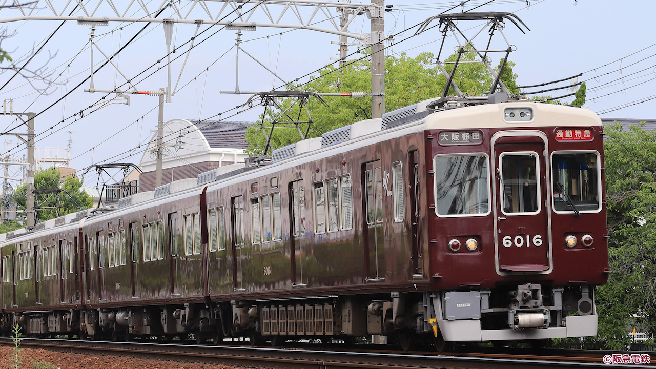 神戸線、宝塚線を走る6000系、2200系の車体に5100系の電気機器を搭載した車両